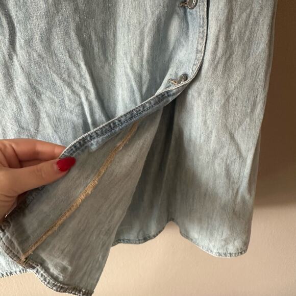 Gabriele Strehle Jeans Denim Wrap Skirt Size 12 NEW WITH TAGS - Picture 7 of 9